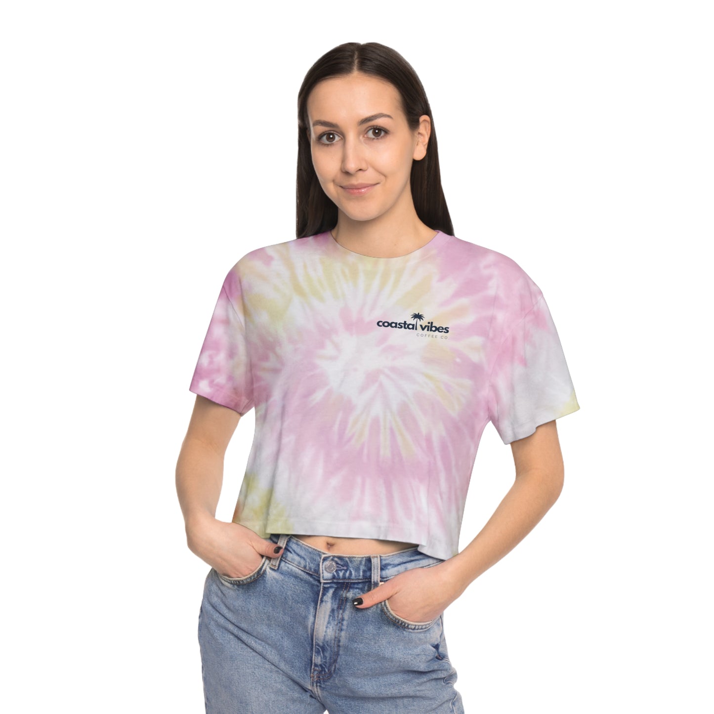 Ocean Aura - Women's Tie-Dye Crop Tee