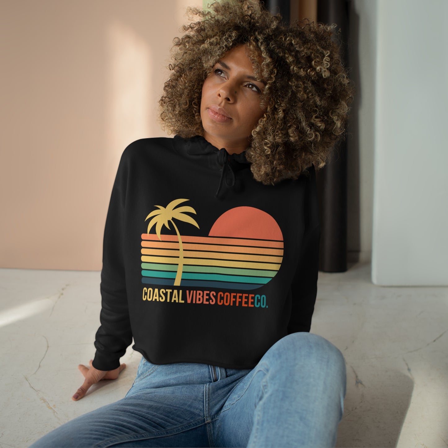 Surfside Sunset Cropped Hoodie