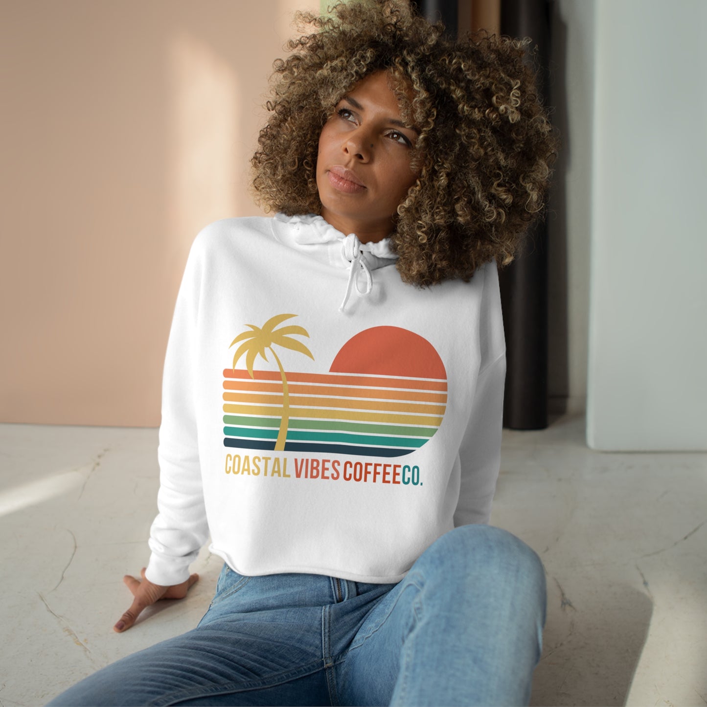 Surfside Sunset Cropped Hoodie