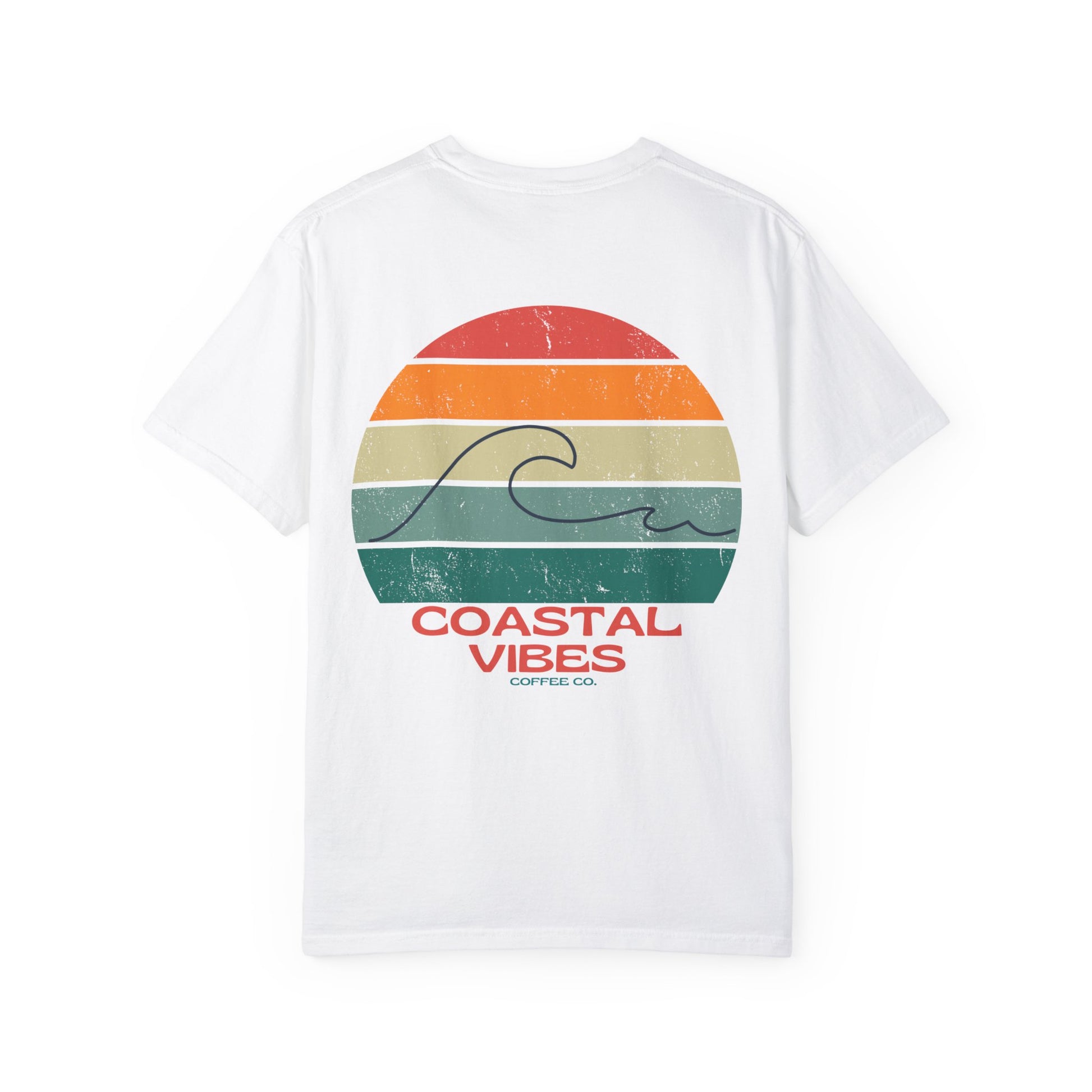 Ocean Waves Tee Back - White