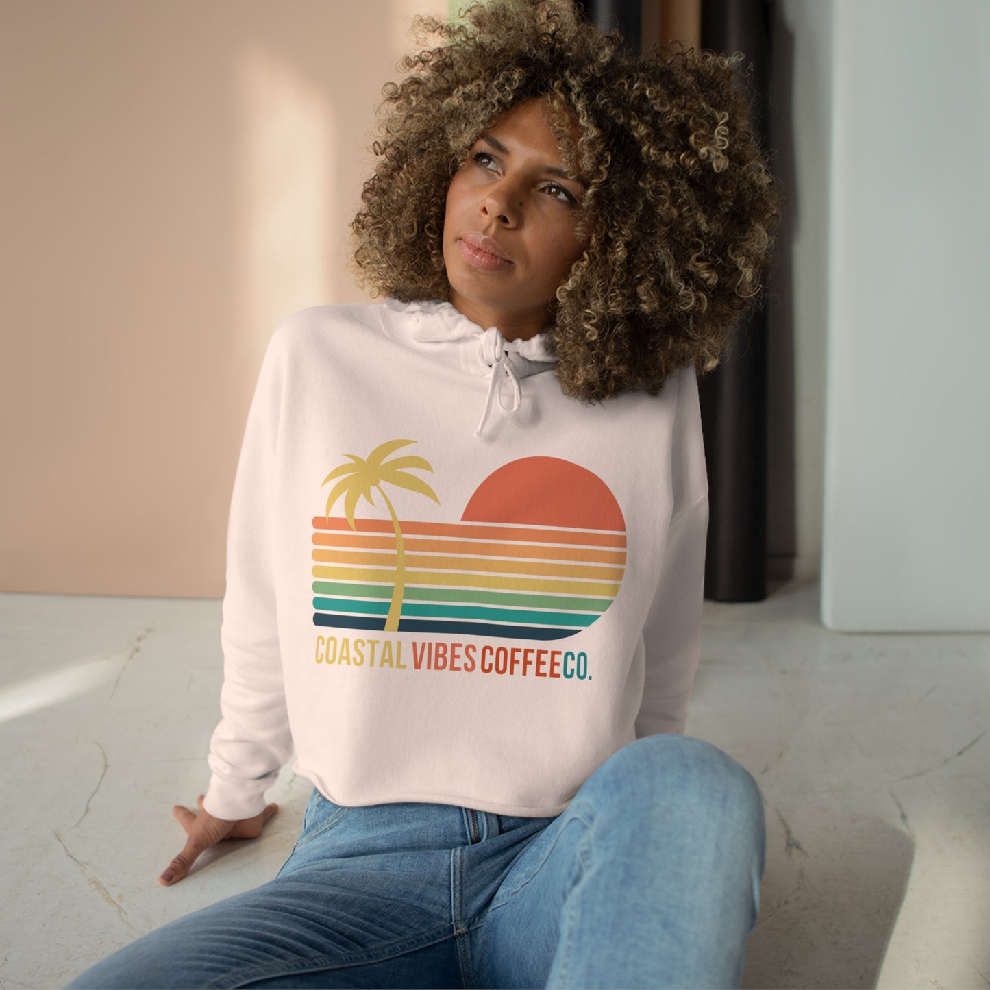 Surfside Sunset Cropped Hoodie